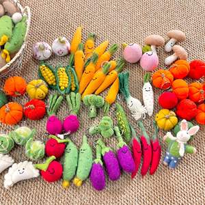 Yanglu pur fait à la main fruits et légumes mouton feutre pendentif Collection sac suspendu bricolage accessoires décoratifs accessori - Product Image 4