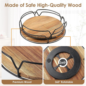 Nhà bếp tổ chức cuộc cách mạng <span class=keywords><strong>Susan</strong></span> lười biếng gỗ lười biếng <span class=keywords><strong>Susan</strong></span> gia vị hiển thị bàn xoay - Product Image 5