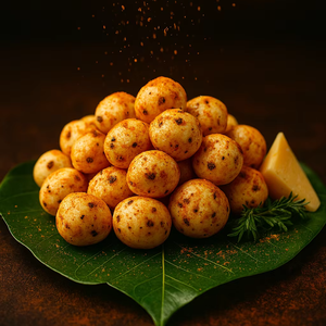 Makhana (Nueces de Zorro) Tostadas y Saborizadas con Queso y Hierbas, Bocadillo Gourmet con Proteína, Hecho en India, Paquete de 90 g - Product Image 1