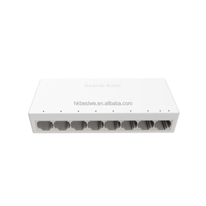 Fast <b>Plug</b> and Play 8 RJ45 Port 10/100Mbps Ethernet Network <b>Switch</b> <b>with</b> SNMP and QoS Plastic Mini Desktop <b>Switch</b> for Office - Product Image 2