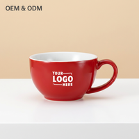 Tasse à café en céramique personnalisée, finition brillante ou mate, style européen, 300 ml, pour latte art, rouge, jaune, bleu, noir, blanc, marron, œuf, cappuccino