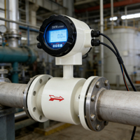 Alat Ukur Aliran Air Elektromagnetik Akurasi Tinggi 4-20ma Ss316l Tipe Terpisah