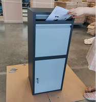 Boîte à colis en métal sur mesure, à poser au sol, grande capacité, pour l'extérieur, boîte de dépôt de colis, armoire de rangement, boîte aux lettres pour la maison
