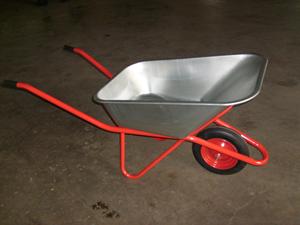 <span class=keywords><strong>Brouette</strong></span> industrielle robuste de 90 L en métal galvanisé avec <span class=keywords><strong>roue</strong></span> en caoutchouc pour le marché russe - Product Image 5