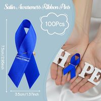 Ruban en satin 100 % polyester OKAY pour événements caritatifs de sensibilisation au cancer, campagnes de soutien aux survivants, fournitures de pin's et rubans de survie