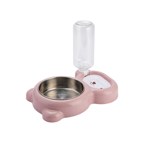 הנמכר ביותר-חתול מחמד קערת נירוסטה כפולה הזנה קערת מים מזרקת מים לחיות מחמד - Product Image 2