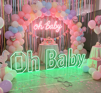 Lettres lumineuses 'OH BABY' de 1,2/1,5 m pour révélation du sexe |   Lettres lumineuses pour toile de fond de fête