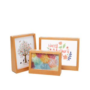 Solid Wood Photo <b>Frame</b> Rectangular Tabletop Eco-Friendly Modern Minimalist Wedding Decor - Product Image 5