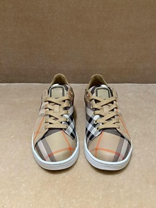 2026 New Premium Men's Check Plaid & Leather Low-Top Sneakers Casual Lace-Up Shoes in 3 Colors - Product Image 3