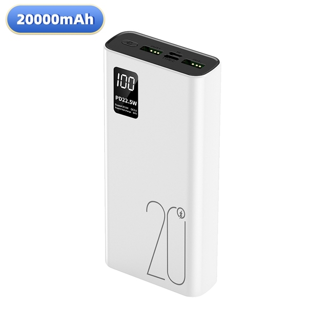 Custom Logo PD22.5W Type C Fast Charging Power Bank 10000mah Dual Usb Output High Capacity 30000 MAh 20000mah Power Banks