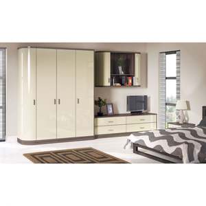 Muebles de Dormitorio Modernos, Armarios de Diseño con Acabado Brillante, Armario Estilo Shaker de Madera para Dormitorio - Product Image 1