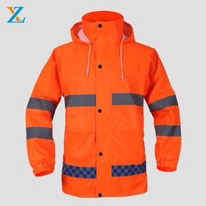 Conjunto de ropa reflectante para montar en motocicleta, impermeable, de seguridad, chaqueta a prueba de viento, pantalones, traje de patrulla de carretera - Product Image 2