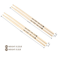 Wholesale PUNK MA-9 Hard Maple Drumsticks 5A/7A Adult Wooden Musical Instruments & Accessories
