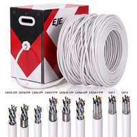 Kabel Ethernet Cat 5e UTP 305m, Penjualan Panas, Luar Ruangan, Jaket PE LSZH, 100% Tembaga Padat, SFTP, CCA, CCS, Dalam Ruangan, PVC