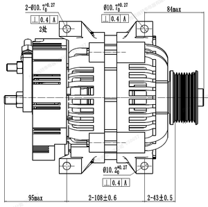 <span class=keywords><strong>Alternateur</strong></span> de camion neuf Prestolite HEF/H32X Série 28V 180A-240A, pièce de rechange d'origine - Product Image 4