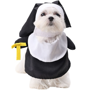 Abrigo de lujo de poliéster súper ligero con diseño de monja para mascotas, gatos, perros, traje de Cosplay cómodo con estilo bonito novedoso para Halloween - Product Image 3