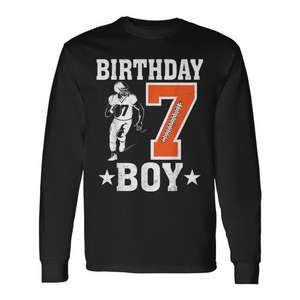 T-shirt à manches longues pour garçon de 7 ans, amoureux du football - Product Image 1