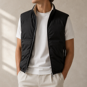 <span class=keywords><strong>Chaleco</strong></span> <span class=keywords><strong>Acolchado</strong></span> Ligero para <span class=keywords><strong>Hombre</strong></span>, Resistente al Agua, Estilo Casual y Elegante para Exteriores, MOQ Bajo para Marcas Independientes - Product Image 4