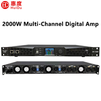 Amplificateur de puissance Dante DN-4200 1U 4 canaux Classe D 4*2000W 8ohm en pont 2*9520W avec DSP réseau et amortissement 5000 pour scène