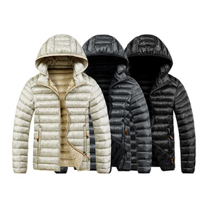 Nuovo Cappotto Sportivo Imbottito da Uomo YZ con Cappuccio - Giacca in Piuma con <span class=keywords><strong>Motivi</strong></span> Leopardati e Fiori di Prugna - Product Image 1