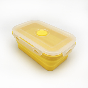 Food grade material silicone lunch box Reusable Insulated Fast Food Lunch Box Foldable
