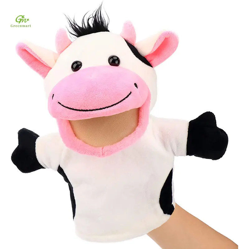 Greenmart-muñeco de peluche personalizado, conejo, Cocodrilo, boca abierta, interactivo, títere de mano, Animal de peluche