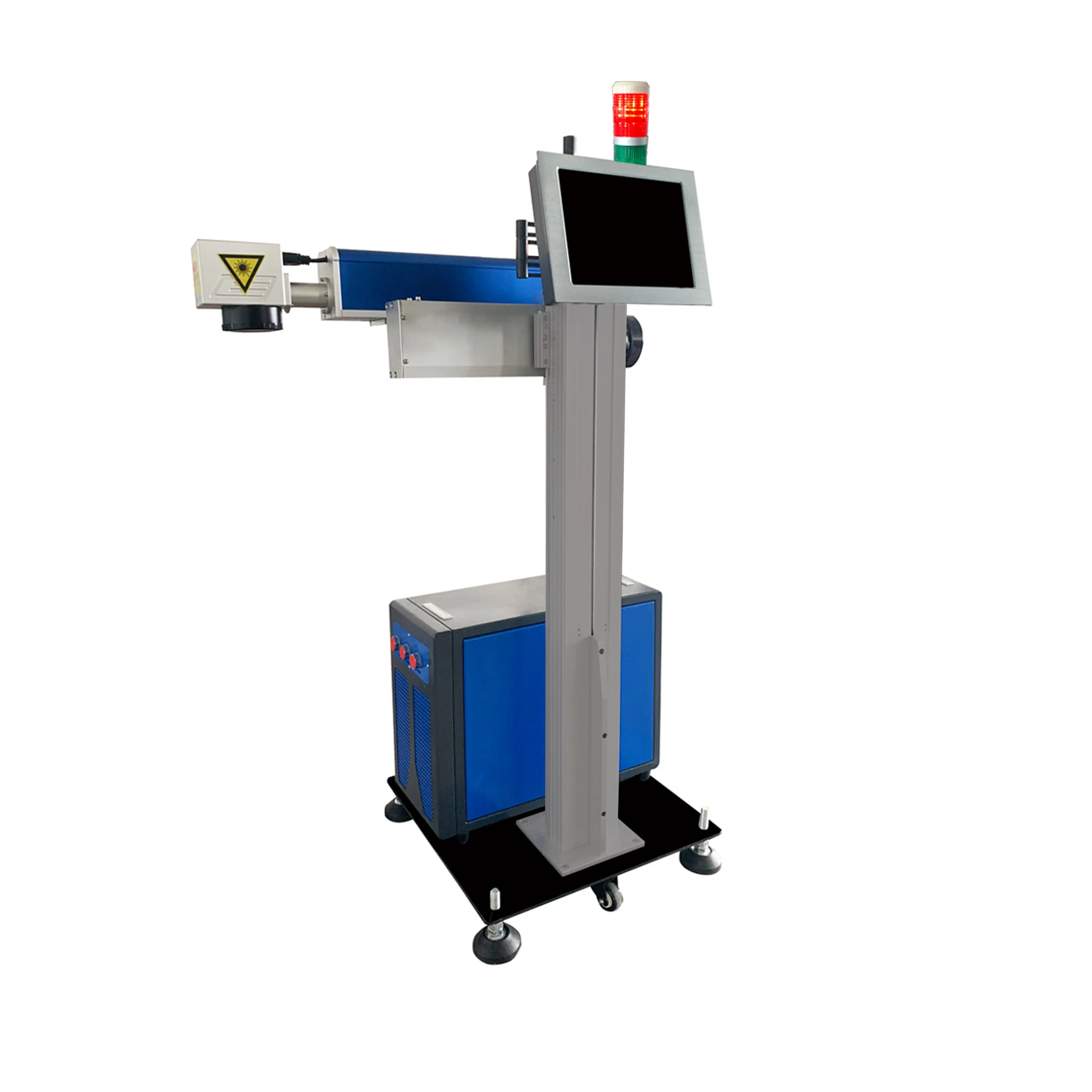 LS30W Flying carbon dioxide laser marking machine/ PE PVC pipe laser printer