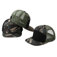 Gorra Trucker Estilo Camuflaje 168, 7 Paneles, Visera Plana, Malla Transpirable, Cierre a Presión, Gorras Trucker para Adultos, Gorras Camo
