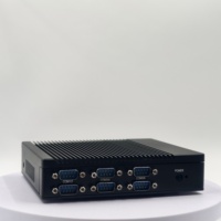 Mini PC de bureau sans ventilateur avec Intel Celeron J6412, 2 LAN, 6 COM, 6 USB, DP, SSD, Windows 11, intégré industriellement
