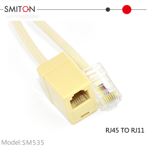 Adaptateur téléphonique <span class=keywords><strong>RJ45</strong></span> mâle vers RJ11 femelle, cordon d'extension 8P4C-6P4C - Product Image 2