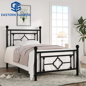 Cama Individual de Alta Calidad y Estilo Elegante, Diseño de Palacio, Tamaño Doble, con Estructura Metálica Resistente y Colchón Confortable - Product Image 2