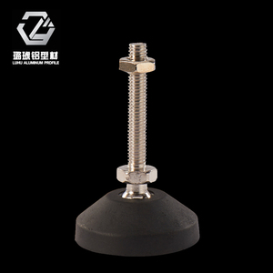 Pieds réglables Luhu pour tables industrielles en profilés aluminium avec base en caoutchouc 10mm 15mm 20mm - Product Image 3