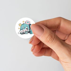 Pegatina Decorativa de Hatsuka Miku, Linda Chica de Dos Dimensiones, Pegatina de Sellado para Diario, para Promociones - Product Image 4