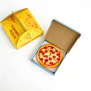 Boîtes d'emballage alimentaire pour pizzas en carton ondulé B/E, option de découpe, boîte d'expédition personnalisée - Product Image 3