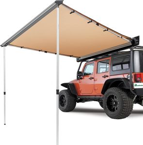 Auvent de véhicule 6,6x8,2 pieds, pare-soleil rétractable pour barre de <span class=keywords><strong>toit</strong></span>, protection UV50+ PU3000mm, auvent latéral de voiture résistant aux intempéries pour SUV - Product Image 6
