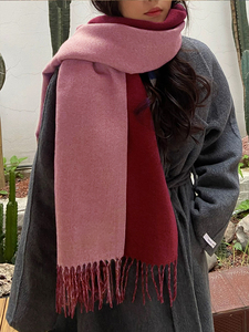 Vente chaude Solide Cachemire Châle Haute Qualité Polyester Brossé Plaine <span class=keywords><strong>Laine</strong></span> Pashmina Écharpe avec Frange pour Automne <span class=keywords><strong>Boutique</strong></span> <span class=keywords><strong>En</strong></span> <span class=keywords><strong>Ligne</strong></span> - Product Image 3