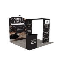 Stand d'exposition portable en aluminium 10x10 pieds, personnalisable et réutilisable pour les événements
