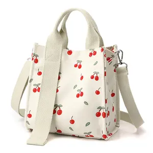 Ladies Fashion Handbag Travel Japanese Style Crossbody Handbag Mini Cotton Canvas Tote Bag