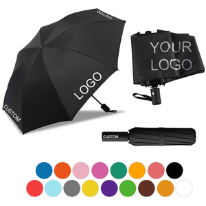 Parapluie pliant personnalisé avec impression intégrale UV, protection solaire 170T, en polyester pongé, coupe-vent, manuel, avec logo, classique, cadeau promotionnel - Product Image 1