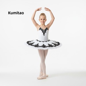 Jupe tutu de ballet Paquita Ok Clown noire et blanche pour adultes, en soie, pour spectacle, compétition, costume de danse - Product Image 5