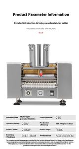 Mini Máquina automática comercial para hacer pasteles Nueva condición <span class=keywords><strong>Mango</strong></span> Durian Matcha Pancake Skin Crepe Máquina para pasteles <span class=keywords><strong>de</strong></span> cumpleaños - Product Image 5