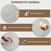 Moderner Marmor-Look Selbstklebender Rutschfester Wasserdichter PVC-Vinylboden für Wohnzimmer Küche Essbereich