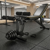 Set Dumbbell dan Barbell Lipat dengan Bangku Berat yang Dapat Disesuaikan (Baja Karbon)