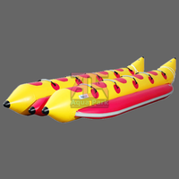 Bateau banane gonflable remorquable, plage de jouets d'amusement de bateau de banane de double corps
