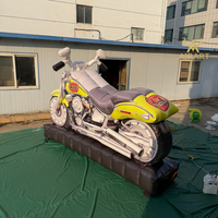 Modèle de moto gonflable de 4 m de long en PVC, ballon de véhicule pour exposition automobile