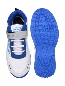 Zapatillas de Cricket para Hombre, Blancas y Azules, para Primavera, Otoño e Invierno, con Cordones, Agarre Potente, Ligeras, Transpirables, Antideslizantes y Cómodas - Product Image 3