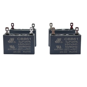 <span class=keywords><strong>Condensateur</strong></span> à film polypropylène Hongye CBB61 0,5-30F AC Ventilateur de plafond universel 50/60Hz 250-500V -40C~105C Certifié CQC & TUV - Product Image 1
