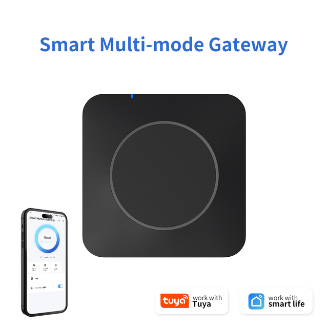 Matter Hub Smart Home Wireless Control 2.4G/5G WiFi Zigbee BLE Bridge Smart Life Monitoring with Alexa Tuya Smart Matter Gateway