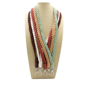 Хлопковая веревка макраме брелок ручной работы трикотажный тканый ремешок на запястье макраме Бохо брелок хлопок - Product Image 3