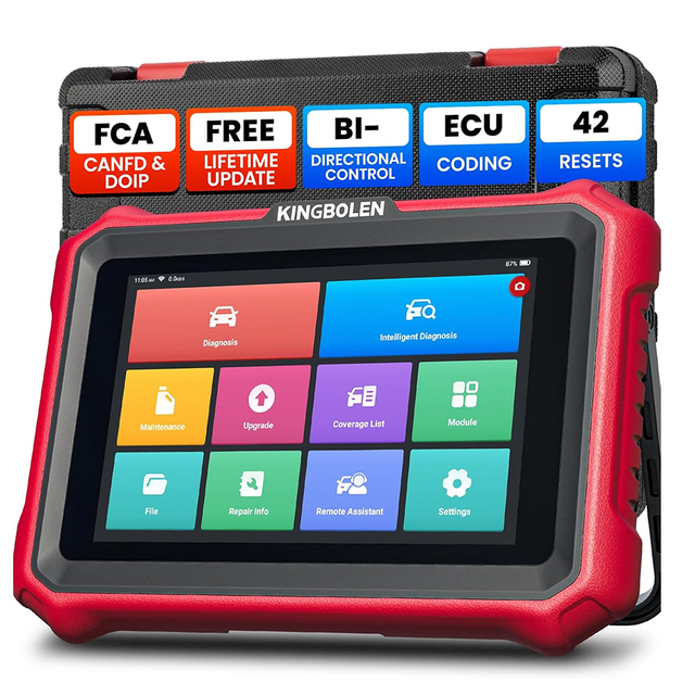 KINGBOLEN K8 Elite Full Systems Bidirectional Scan Tool 8" Wired OBD2 Scanner Lifetime Free Update with 34+ Resets
